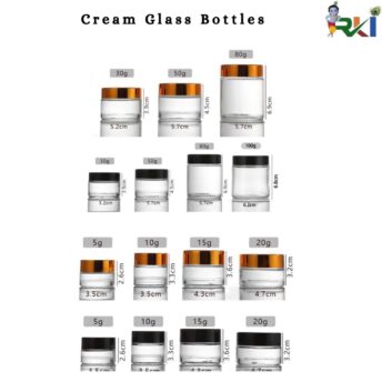 Cream Glass Bottles